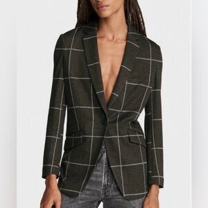 rag & bone Margot Brown Plaid Blazer - Women’s Size 8